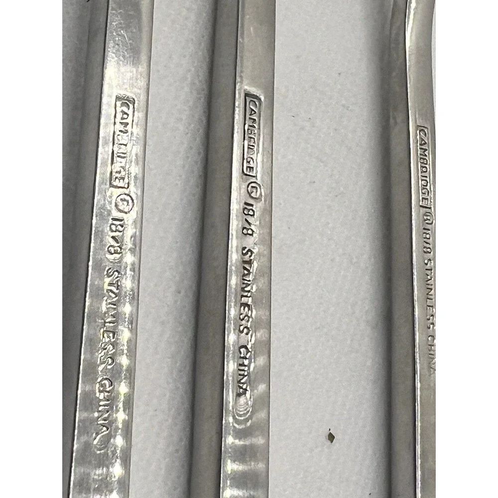 3 Forks Cambridge Stainless dinner & salad unsure of name rectangle heavy 18/8